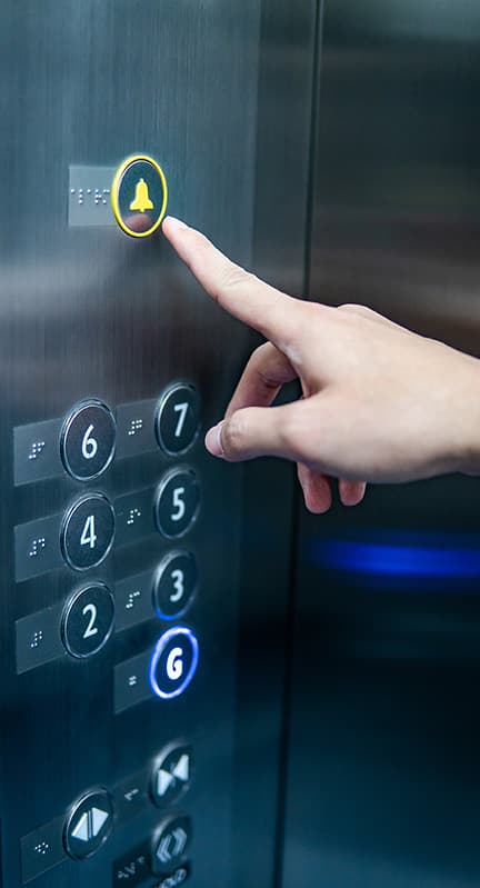 Responder using elevator control panel